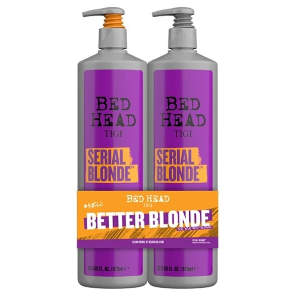 Bed Head Serial Blonde Restoring Kit - восстанавливающий шампунь и кондиционер для блондинок, 2х970 мл. от компании Интернет-магазин "Well-cosmetics" - фото 1