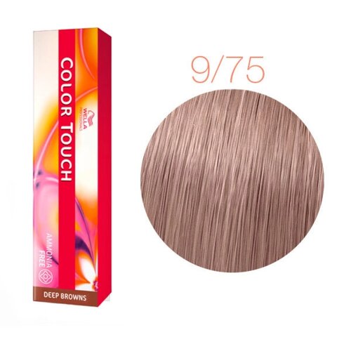 Color Touch 9/75 (очень светлый блондин коричнево-махагоновый) - тонирующая краска для волос, 60 мл.