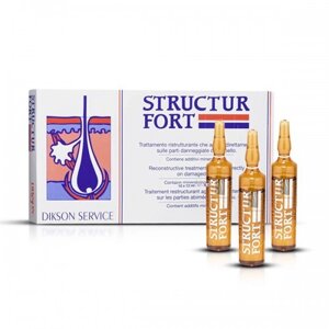 Dikson Structur Fort - средство для восстановления безжизненных, поврежденных волос в ампулах, 10 х 12 мл.