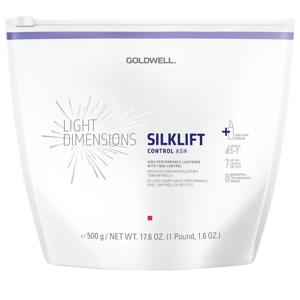 Goldwell LifghtDimensions SilkLift Control Ash Level 5-7 - осветляющий порошок, 500 гр. от компании Интернет-магазин "Well-cosmetics" - фото 1