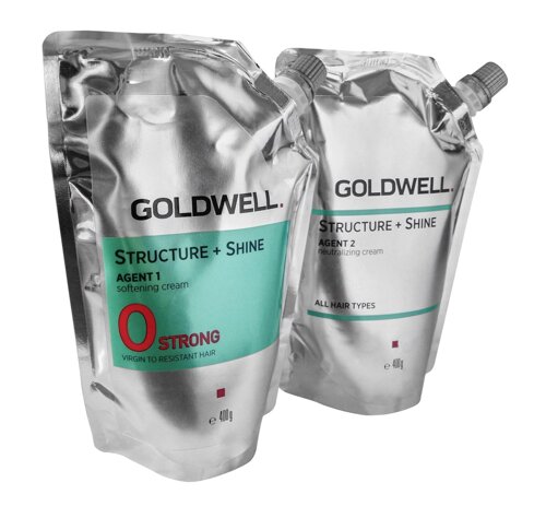 Goldwell Structure + Shine Agent 1 Softening cream - 0 Strong - для натуральных или трудно поддающихся волос, 400 гр.