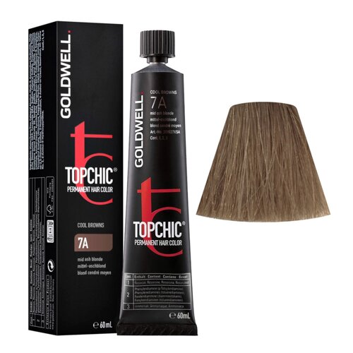 Goldwell Topchic 7A - стойкая крем-краска, 60мл.