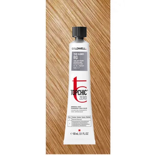 Goldwell Topchic ZERO 8G (Light Gold Blonde) - стойкая безаммиачная крем-краска, 60мл.