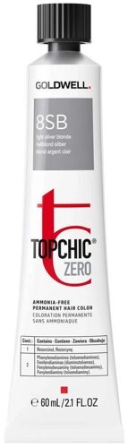 Goldwell Topchic ZERO 8SB (Light Silver Blonde) - стойкая безаммиачная крем-краска, 60мл.