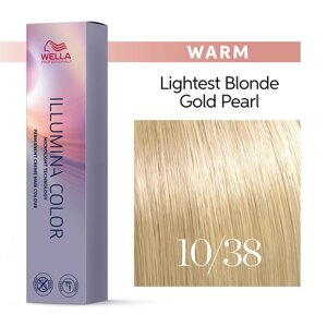 Illumina Color 10/38 (яркий блонд золотисто-жемчужный) - стойкая крем краска, 60 мл.