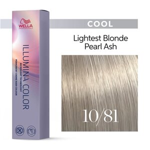 Illumina Color 10/81 (яркий блонд жемчужно-пепельный) - стойкая крем краска, 60 мл.