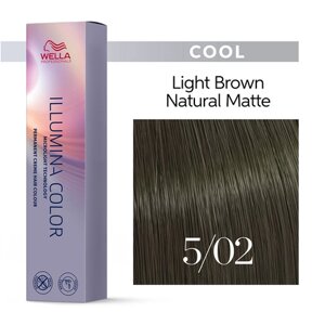 Illumina Color 5/02 (светло - коричневый натурально матовый) - стойкая крем краска, 60 мл.