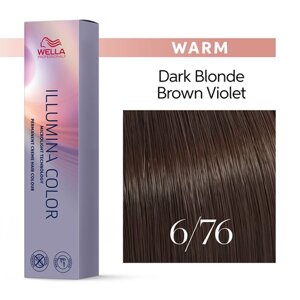 Illumina Color 6/76 (темный блонд коричнево-фиолетовый) - стойкая крем краска, 60 мл.