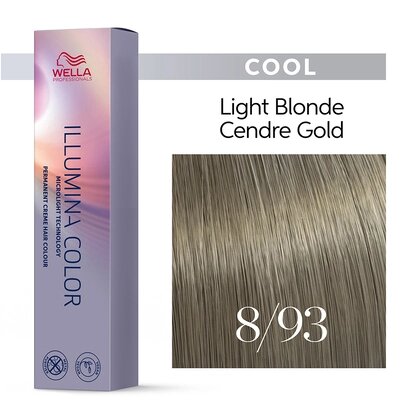 Illumina Color 8/93 (светлый блонд сандре золотистый) - стойкая крем краска, 60 мл. от компании Интернет-магазин "Well-cosmetics" - фото 1