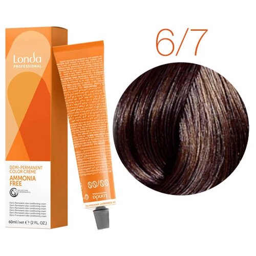 Londa Color Ammonia Free 6/7 (тёмный блонд коричневый) - интенсивное тонирование, 60 мл.