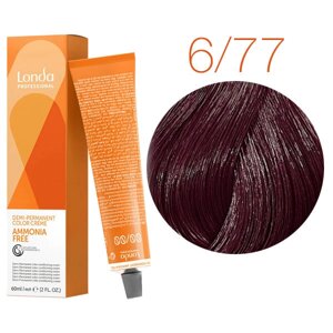 Londa Color Ammonia Free 6/77 (тёмный блонд интенсивный коричневый) - интенсивное тонирование, 60 мл.