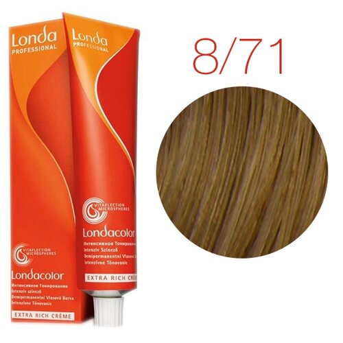 Londa Color Ammonia Free 8/71 (светлый блонд коричнево-пепельный) - интенсивное тонирование, 60 мл.