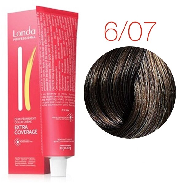 Londa Color Extra Coverage 6/07 (темный блонд натуральный коричневый) - тонирующая крем-краска для волос, 60 мл. от компании Интернет-магазин "Well-cosmetics" - фото 1