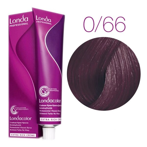 Londa Color Extra Rich 0/66 (интенсивный фиолетовый микстон) - стойкая крем-краска для волос, 60 мл. от компании Интернет-магазин "Well-cosmetics" - фото 1