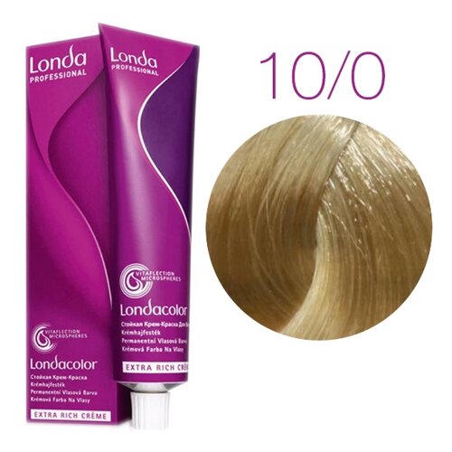 Londa Color Extra Rich 10/0 (яркий блонд) - стойкая крем-краска для волос, 60 мл.
