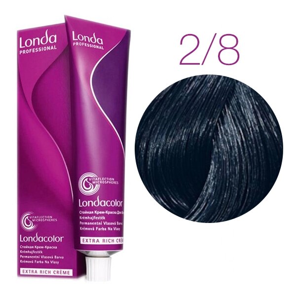 Londa Color Extra Rich 2/8 (сине-черный) - стойкая крем-краска для волос, 60 мл. от компании Интернет-магазин "Well-cosmetics" - фото 1