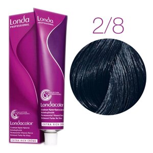 Londa Color Extra Rich 2/8 (сине-черный) - стойкая крем-краска для волос, 60 мл.