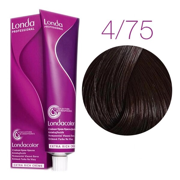 Londa Color Extra Rich 4/75 (шатен коричнево-красный) - стойкая крем-краска для волос, 60 мл. от компании Интернет-магазин "Well-cosmetics" - фото 1