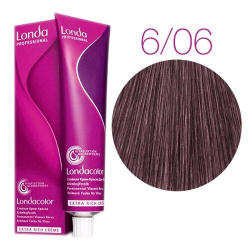 Londa Color Extra Rich 6/06 (призматический фиолетовый) - стойкая крем-краска для волос, 60 мл.