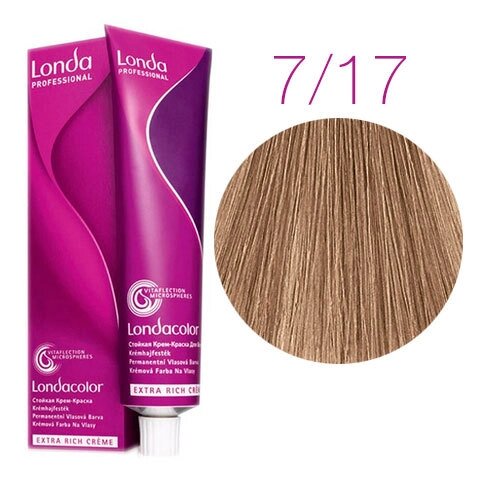 Londa Color Extra Rich 7/17 (блонд пепельно-коричневый) - стойкая крем-краска для волос, 60 мл. от компании Интернет-магазин "Well-cosmetics" - фото 1