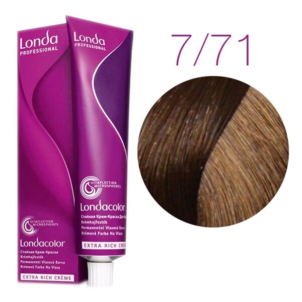 Londa Color Extra Rich 7/71 (блонд коричнево-пепельный) - стойкая крем-краска для волос, 60 мл. от компании Интернет-магазин "Well-cosmetics" - фото 1