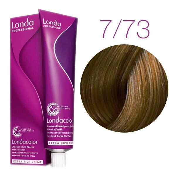 Londa Color Extra Rich 7/73 (блонд коричнево-золотистый) - стойкая крем-краска для волос, 60 мл. от компании Интернет-магазин "Well-cosmetics" - фото 1