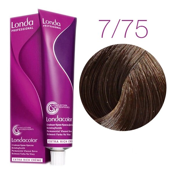 Londa Color Extra Rich 7/75 (блонд коричнево-красный) - стойкая крем-краска для волос, 60 мл. от компании Интернет-магазин "Well-cosmetics" - фото 1