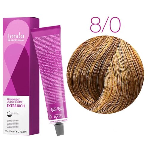 Londa Color Extra Rich 8/0 (светлый блонд) - стойкая крем-краска для волос, 60 мл.