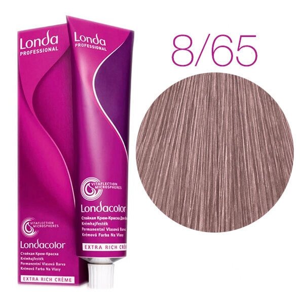 Londa Color Extra Rich 8/65 (холодный розовый, светлый блонд фиолетово-красный) - стойкая крем-краска для волос, 60 мл. от компании Интернет-магазин "Well-cosmetics" - фото 1