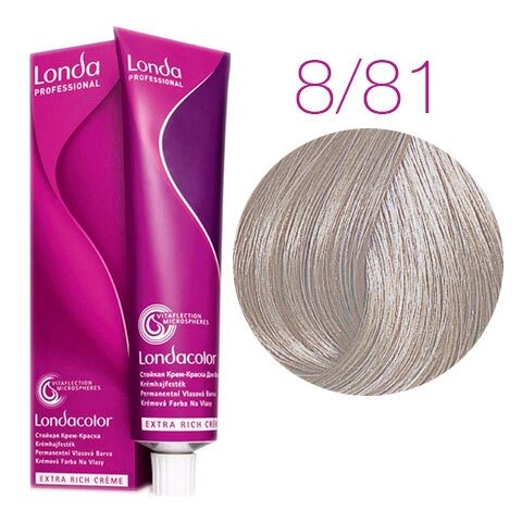 Londa Color Extra Rich 8/81 (светлый блонд жемчужно-пепельный) - стойкая крем-краска для волос, 60 мл. от компании Интернет-магазин "Well-cosmetics" - фото 1