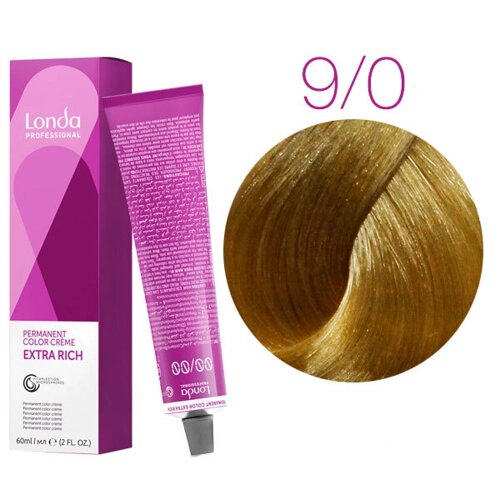 Londa Color Extra Rich 9/0 (очень светлый блонд) - стойкая крем-краска для волос, 60 мл.