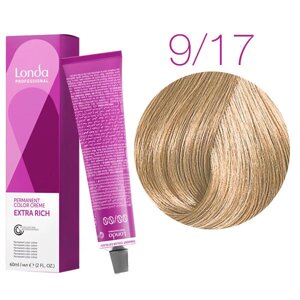 Londa Color Extra Rich 9/17 (ванильный мусс) - стойкая крем-краска для волос, 60 мл.