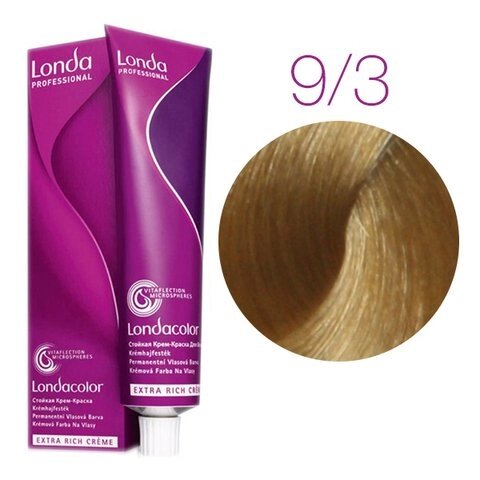 Londa Color Extra Rich 9/3 (очень светлый блонд золотистый) - стойкая крем-краска для волос, 60 мл. от компании Интернет-магазин "Well-cosmetics" - фото 1