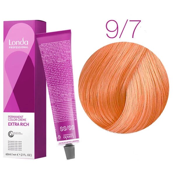 Londa Color Extra Rich 9/7 (очень светлый блонд коричневый) - стойкая крем-краска для волос, 60 мл. от компании Интернет-магазин "Well-cosmetics" - фото 1