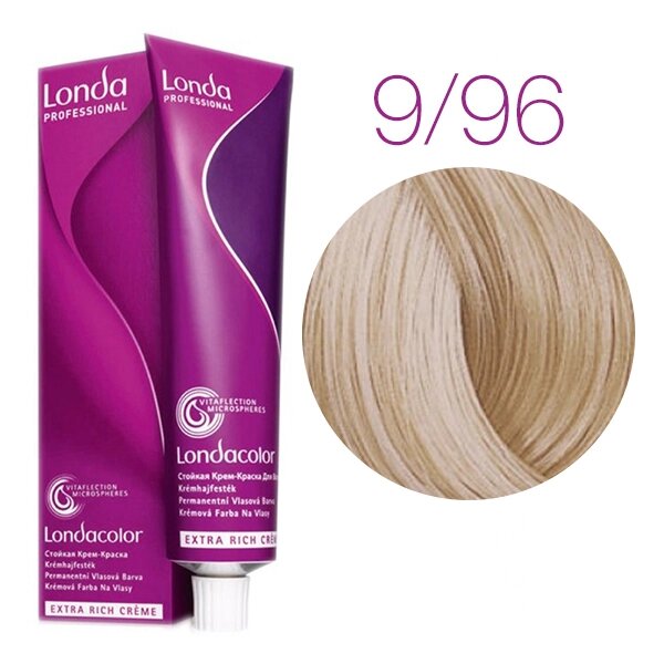 Londa Color Extra Rich 9/96 (очень светлый блонд сандрэ фиолетовый) - стойкая крем-краска для волос, 60 мл. от компании Интернет-магазин "Well-cosmetics" - фото 1