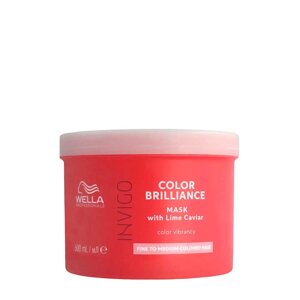 Wella 500 мл. Invigo Brilliance Fine Mask - маска для защиты цвета для нормальных волос.