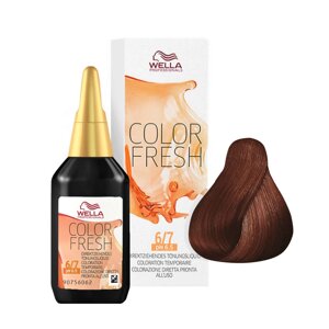 Wella Color Fresh 6/7 Dark Blond Sand - безаммиачный полустойкий краситель, 75 мл.