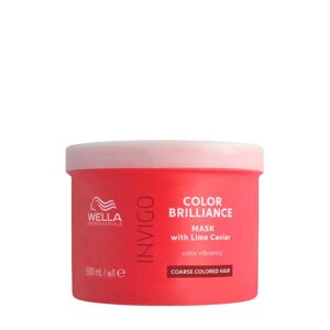 Wella 500 мл. Invigo Color Brilliance Coarse Vibrant Color Mask - маска-уход для защиты цвета для жестких волос.