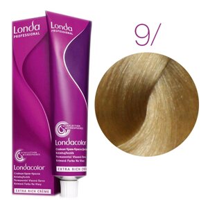 Londa Color Extra Rich 9/ (очень светлый блонд натуральный) - стойкая крем-краска для волос, 60 мл.