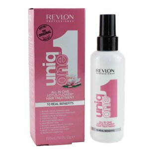 Revlon Uniq ONE All in One Treatment Lotus flower- несмываемая маска-спрей Ревлон с ароматом лотоса, 150 мл.