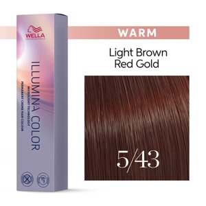 Illumina Color 5/43 (светло-коричневый медно-золотистый) - стойкая крем краска, 60 мл.