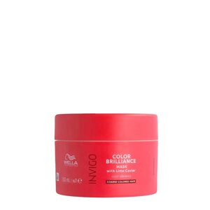 Wella 150 мл. Invigo Color Brilliance Coarse Vibrant Color Mask - маска-уход для защиты цвета для жестких волос.