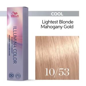 Illumina Color 10/53 (яркий блонд махагоновый золотистый) - стойкая крем краска, 60 мл.