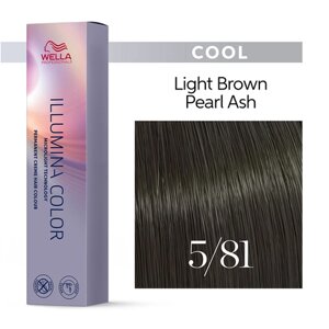 Illumina Color 5/81 (светло-коричневый жемчужно-пепельный) - стойкая крем краска, 60 мл.