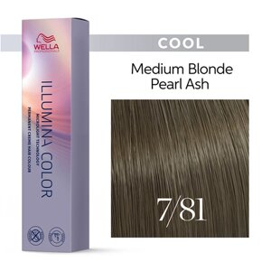 Illumina Color 7/81 (блонд жемчужно-пепельный) - стойкая крем краска, 60 мл.