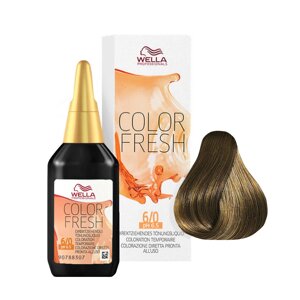 Wella Color Fresh 6/0 Dark Blond - безаммиачный полустойкий краситель, 75 мл.