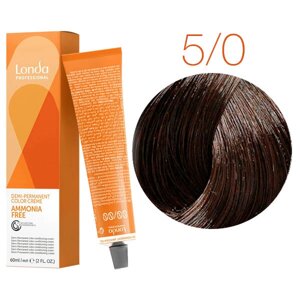 Londa Color Ammonia Free 5/0 (светлый шатен натуральный) - интенсивное тонирование, 60 мл.