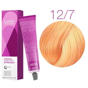 Londa Color Extra Rich 12/7 (специальный блонд коричневый) - стойкая крем-краска для волос, 60 мл.