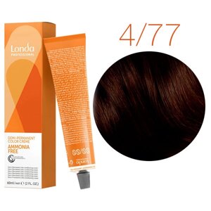 Londa Color Ammonia Free 4/77 (шатен интенсивный коричневый) - интенсивное тонирование, 60 мл.