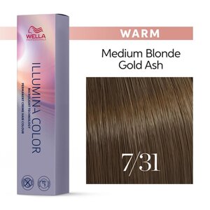 Illumina Color 7/31 (блонд золотисто-пепельный) - стойкая крем краска, 60 мл.